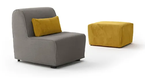 armchair and pouf bed