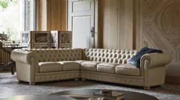 Alioth corner sofa in leather