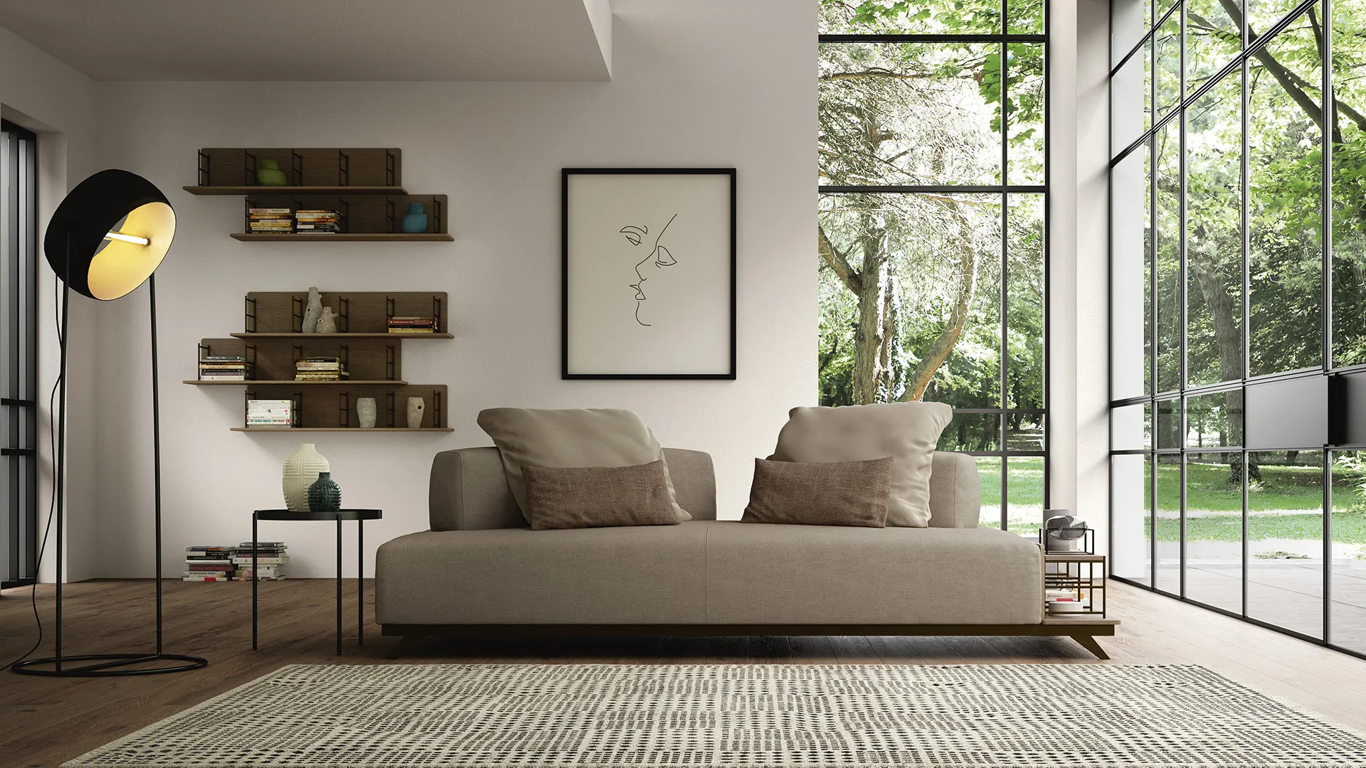 modular two-seater sofa