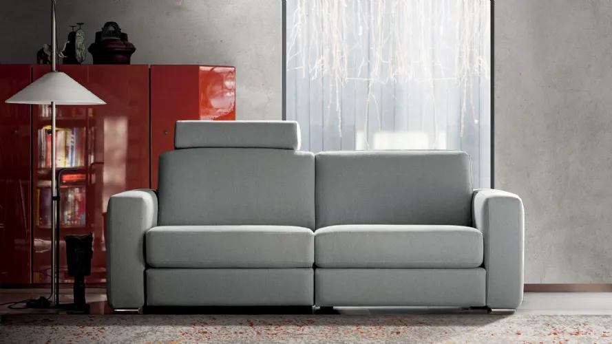 Dylan sofa with relaxation and removable headrest