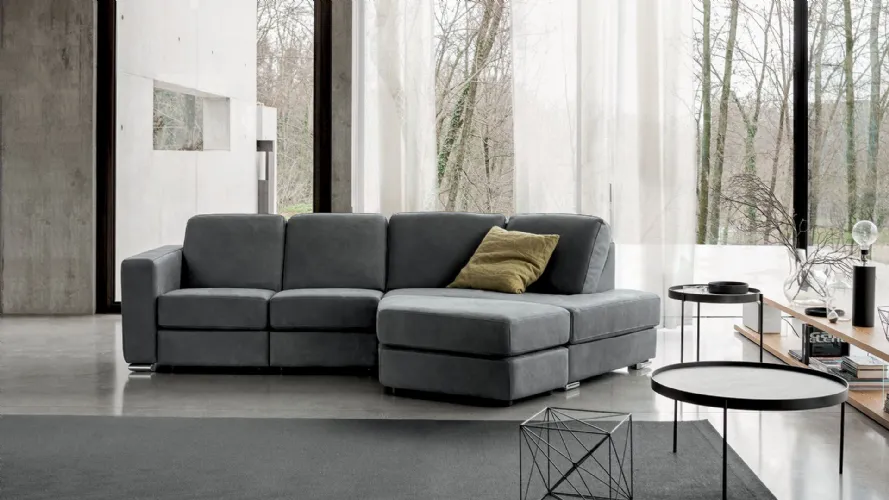 Dylan modern sofa with shaped end piece