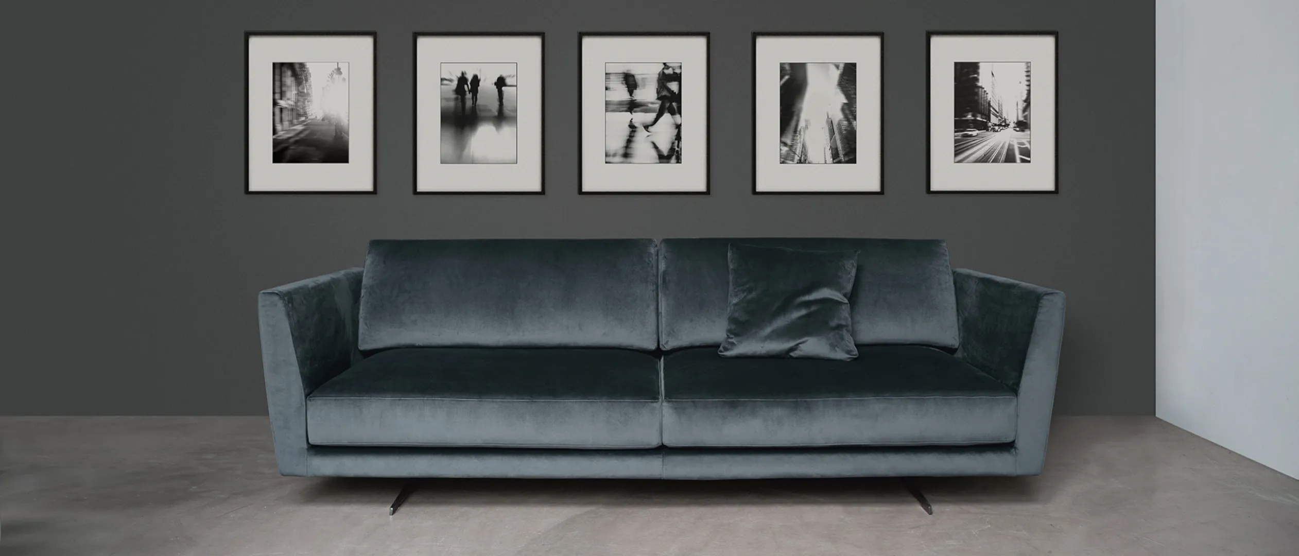 two seater sofa in Gregory velvet