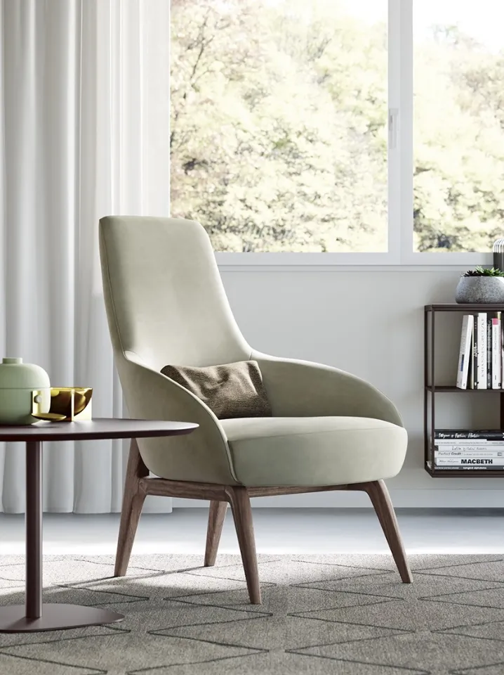 karin modern high back armchair
