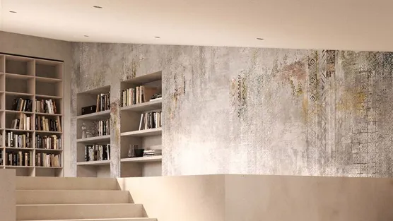Try to translate the following term into English, if you can't, leave it unchanged: délavé wallpaper.