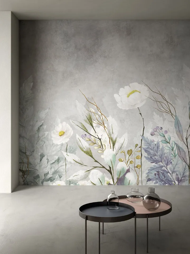 wallpaper with white flowers