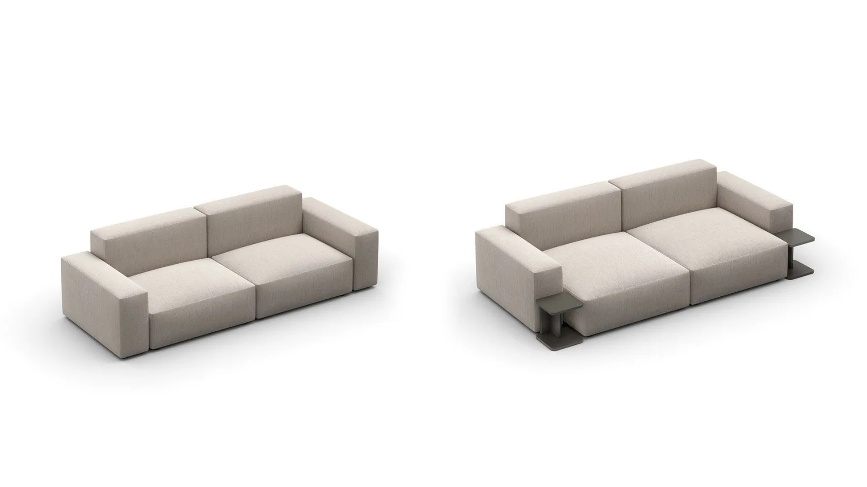 sofas made with poufs
