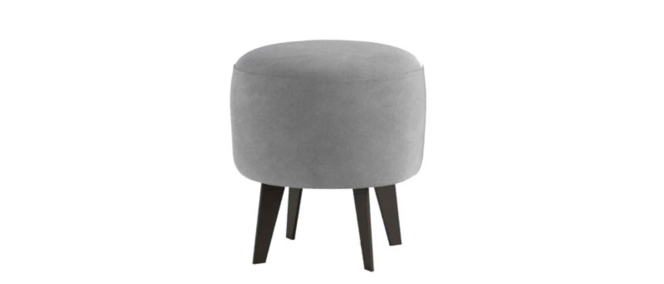 rounded pouf in kip leather