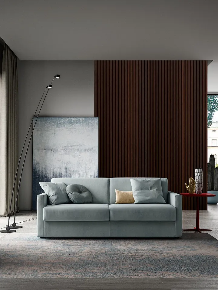 Sofa bed with compact dimensions