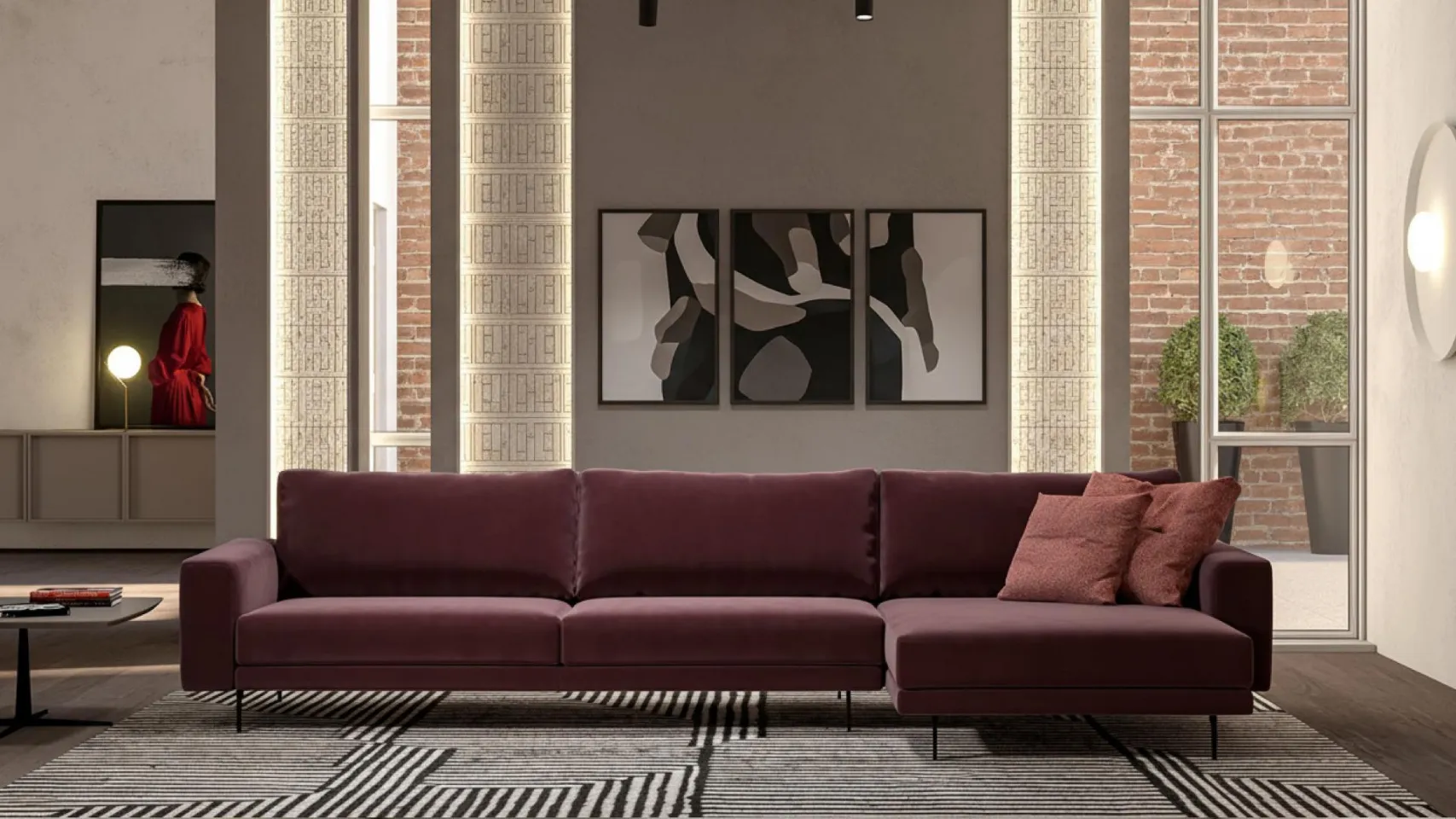 custom-made purple sofa