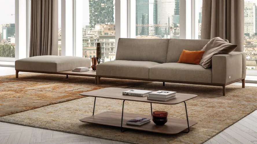 modular sofa with Leonard pouf