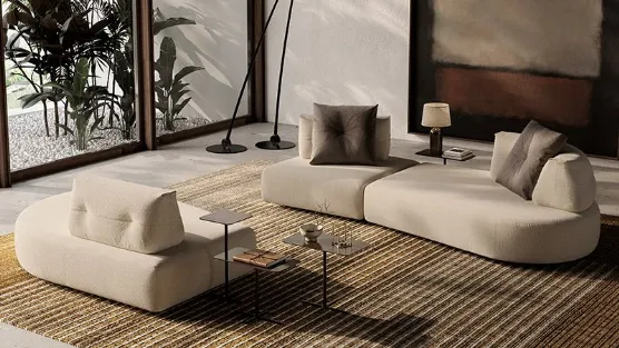 Lotus modular curved sofa