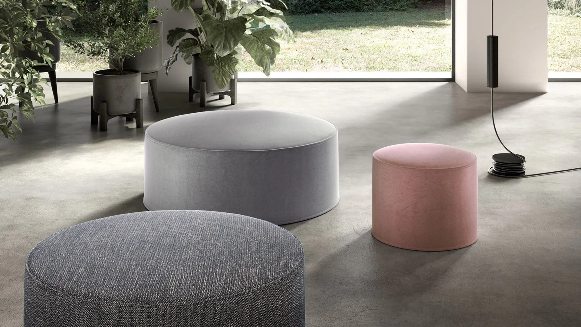 rounded rounded pouf Mitos