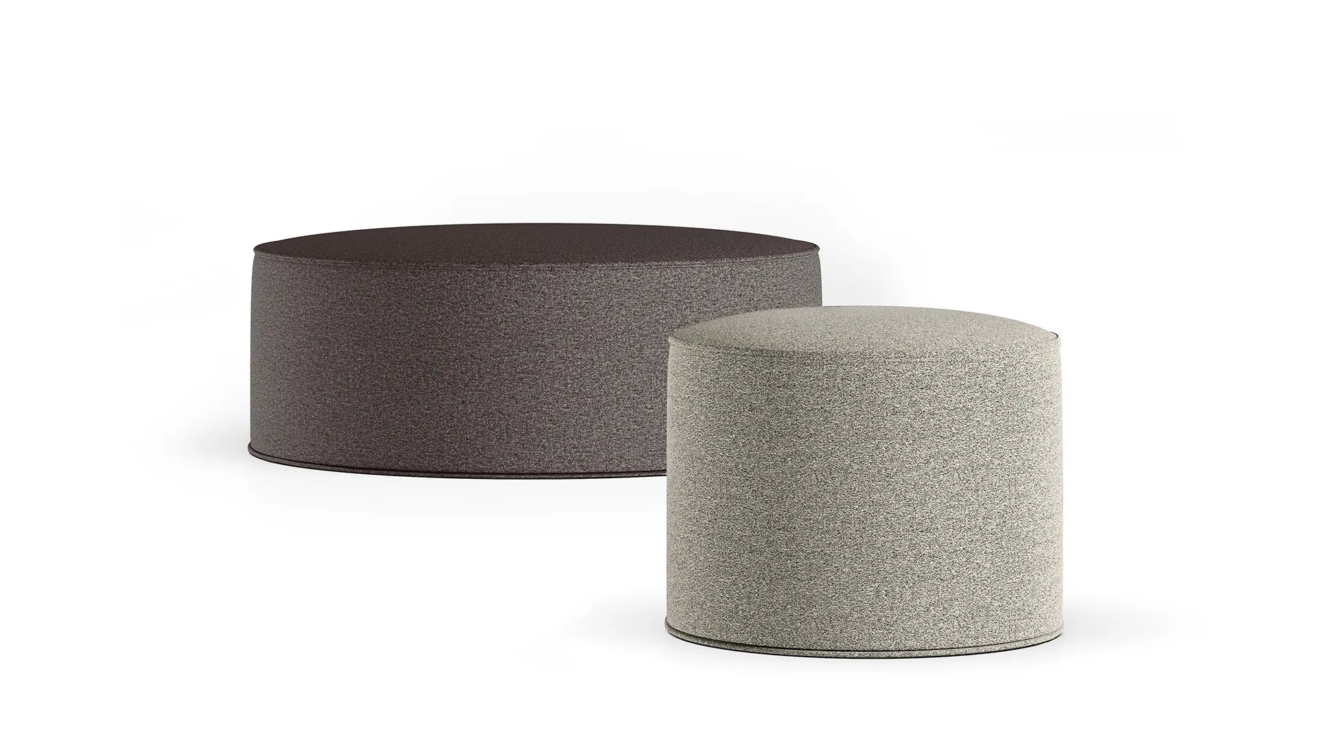 circular pouf in mitos fabric