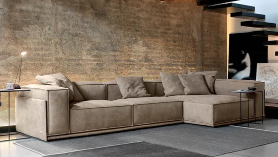 Deep sofa with peninsula