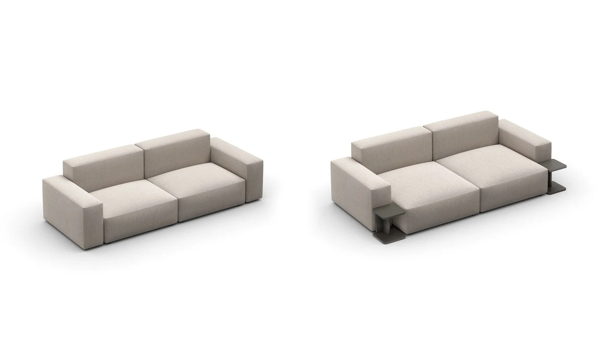 sofas made with poufs