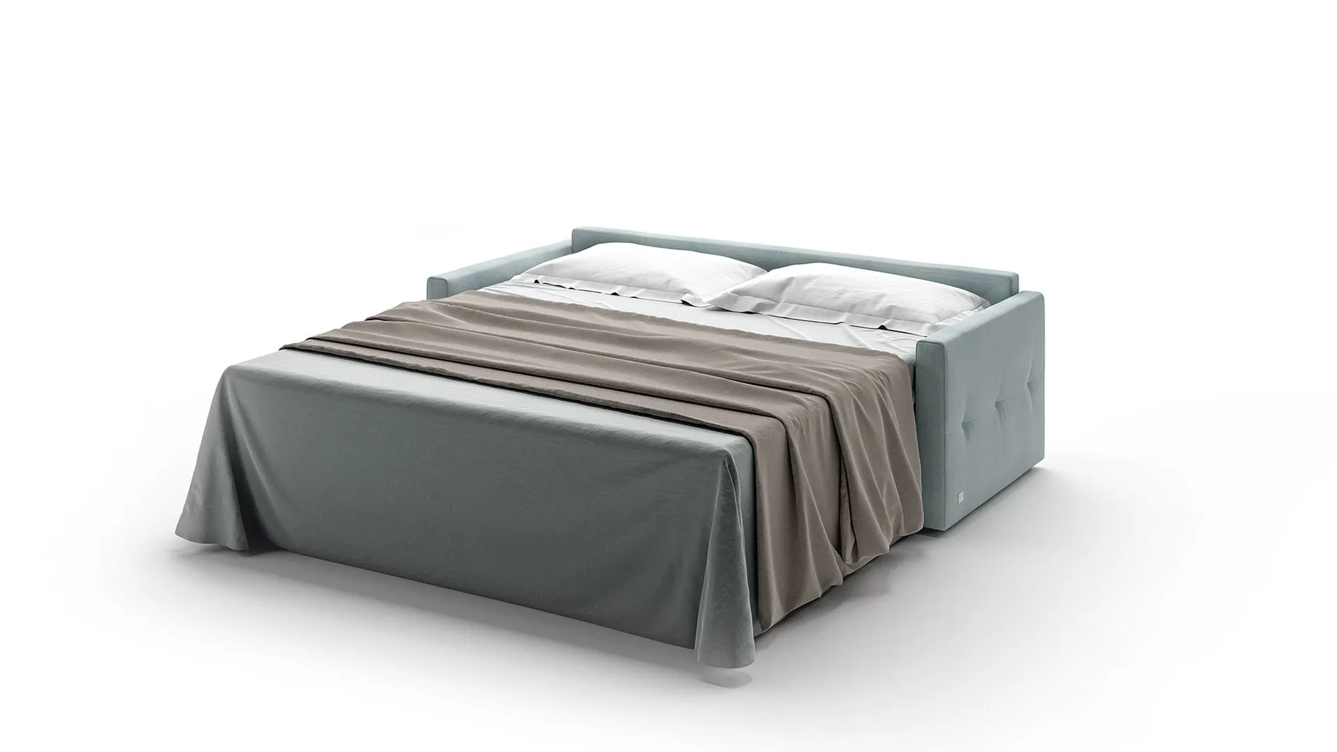 Tibby blue open sofa bed
