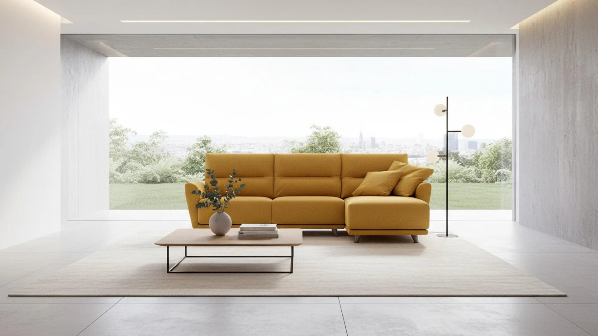 Yellow Doimo sofa.
