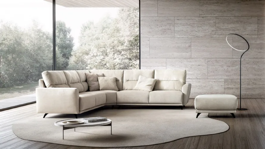Victor white corner modular sofa