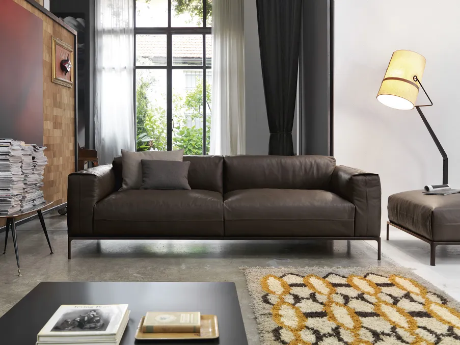 small leather sofa