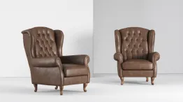 bergère tufted armchair