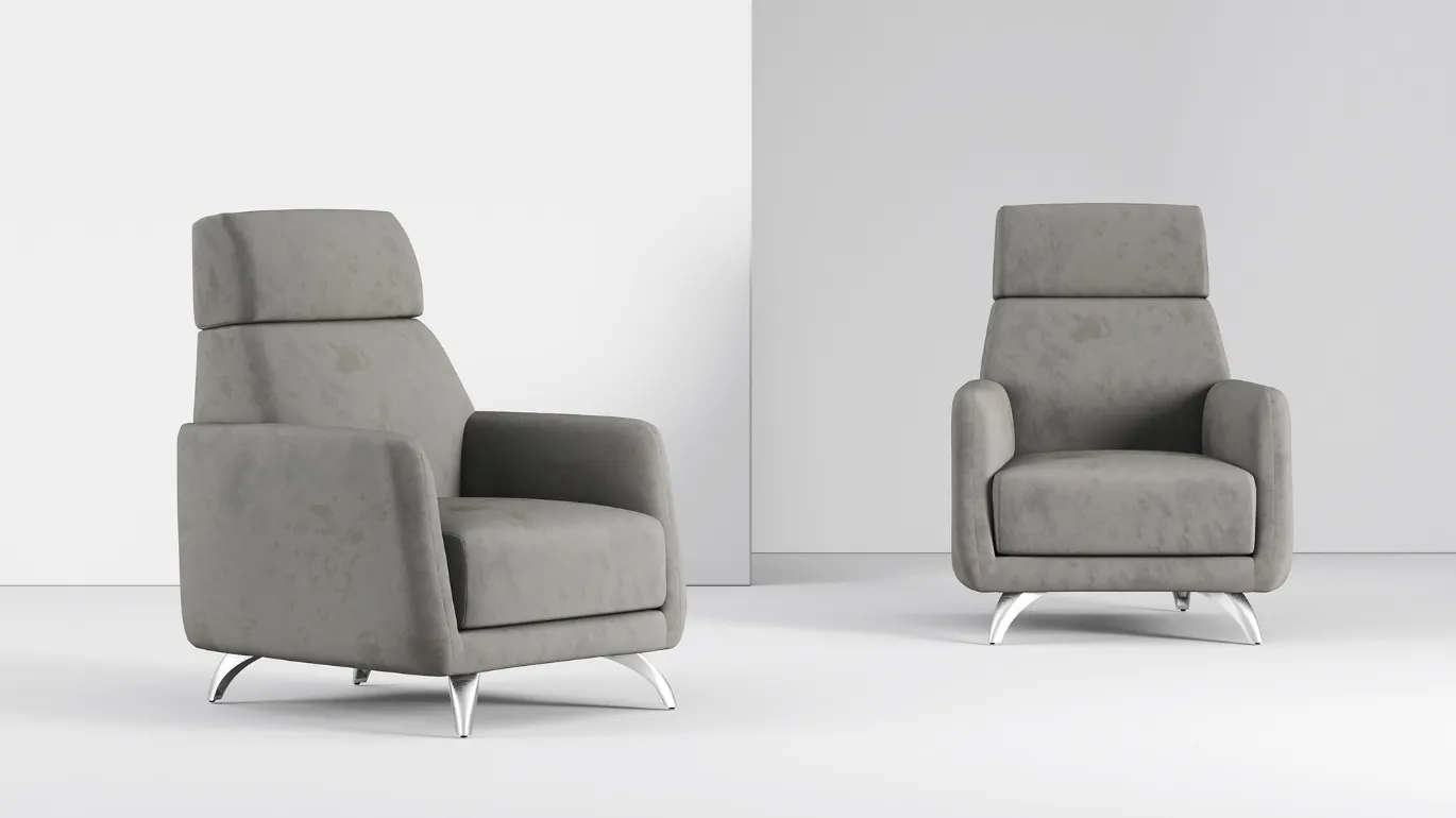 modern armchair in isabel fabric