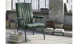 vintage armchair with metal frame nora