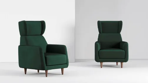 Armchair with high back