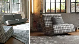 futon armchair in Dondolami fabric
