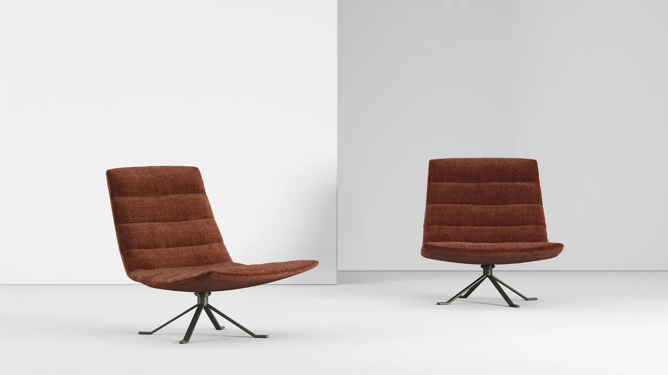 Zoe swivel feather armchair