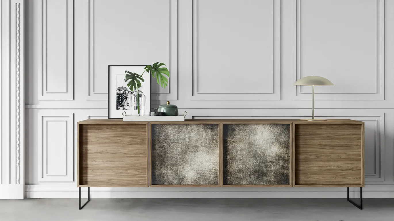sideboard with alma glass inserts