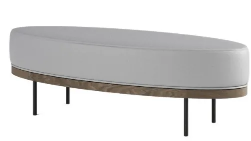 Beverly. Pouf with an elegant oval shape