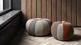 round pouf with wedges Bound