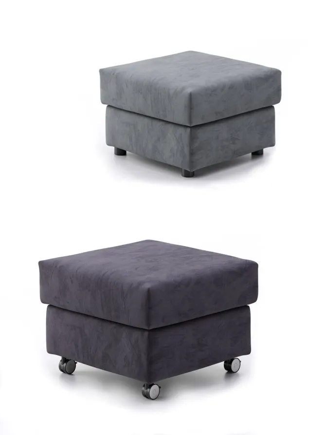 traditional pouf in denis fabric
