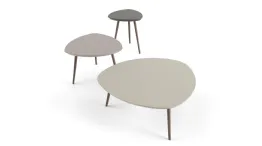 shaped wooden coffee table drops