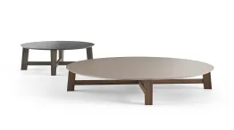 evan lacquered round coffee table