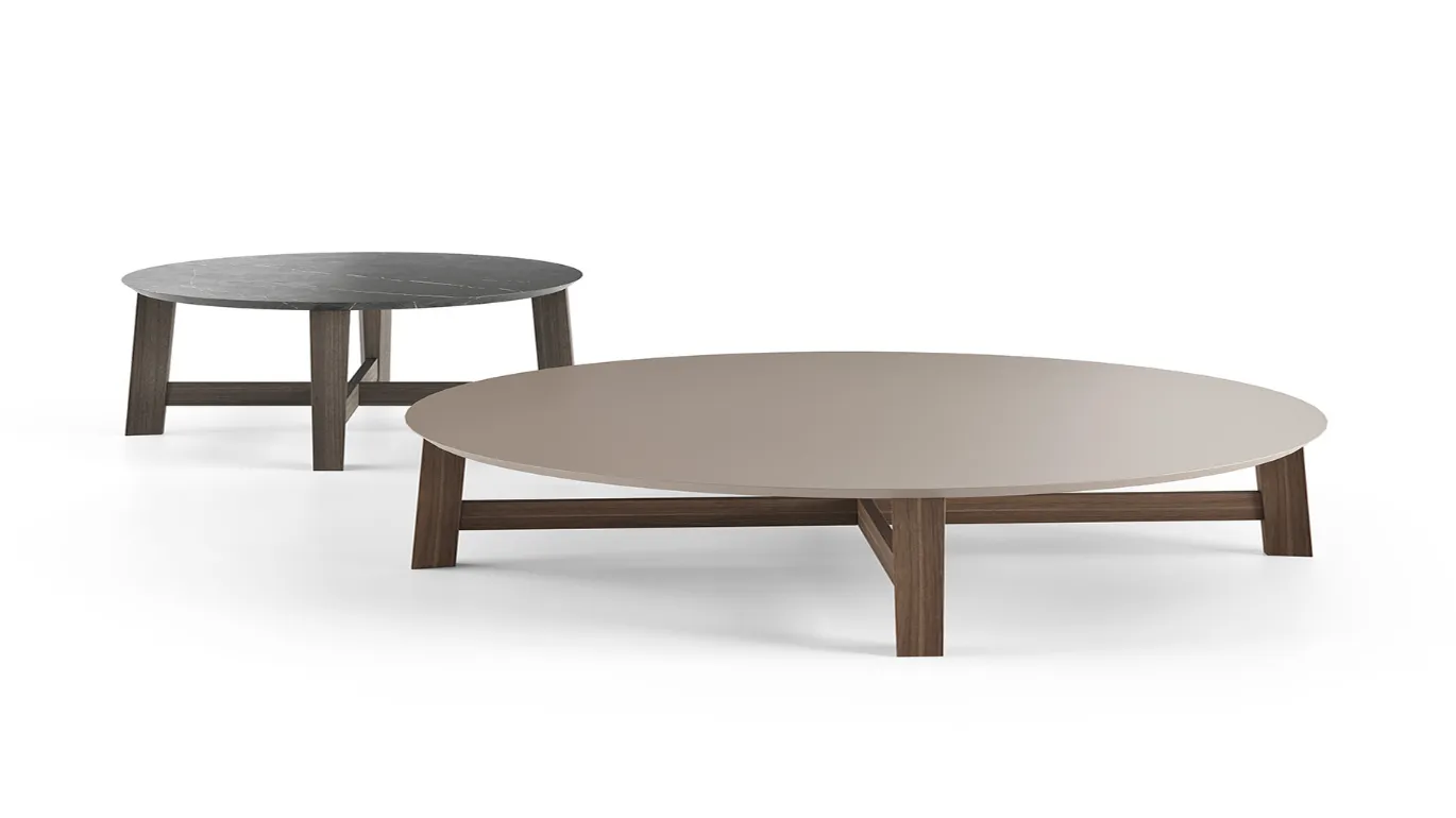 evan lacquered round coffee table