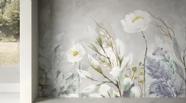 wallpaper with white flowers