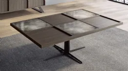 tray table with hugo glass top