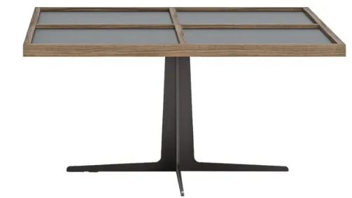 coffee table with customizable shelves hugo
