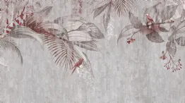  wallpaper with leaves and parrots