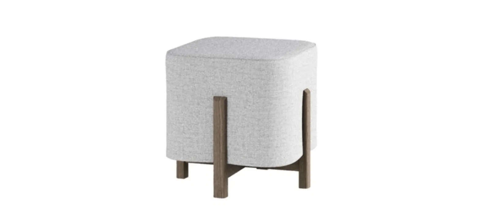 kip pouf with wooden frame