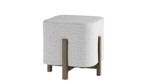 kip pouf with wooden frame