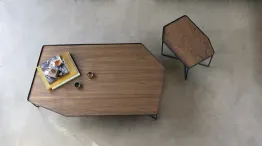 kirk design coffee table in wood and metal