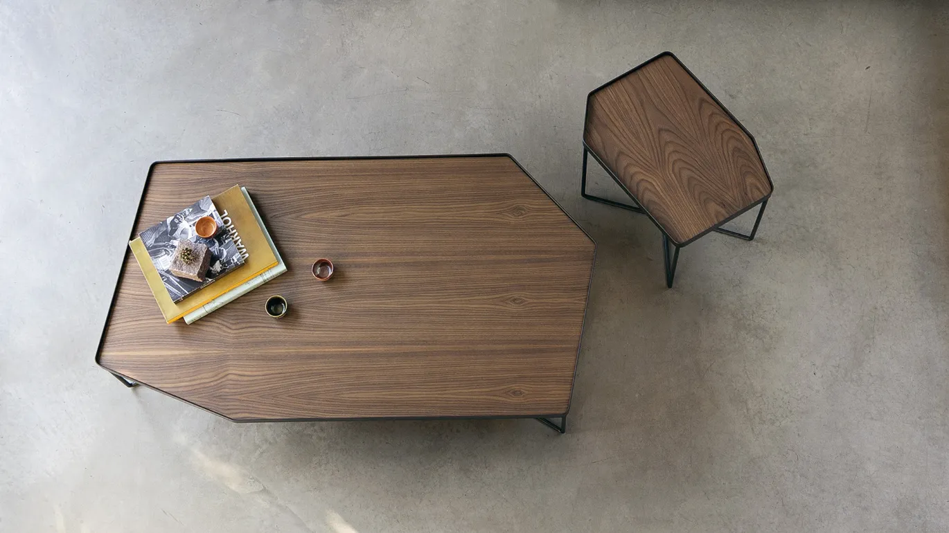 kirk design coffee table in wood and metal