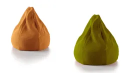 lupine pouf leather bean bag