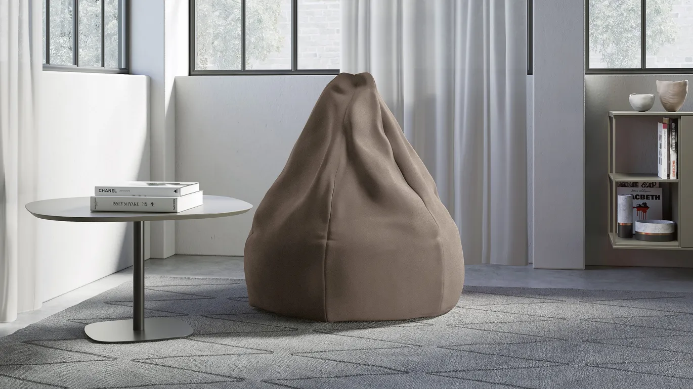 lupine pouf bean bag chair in fabric