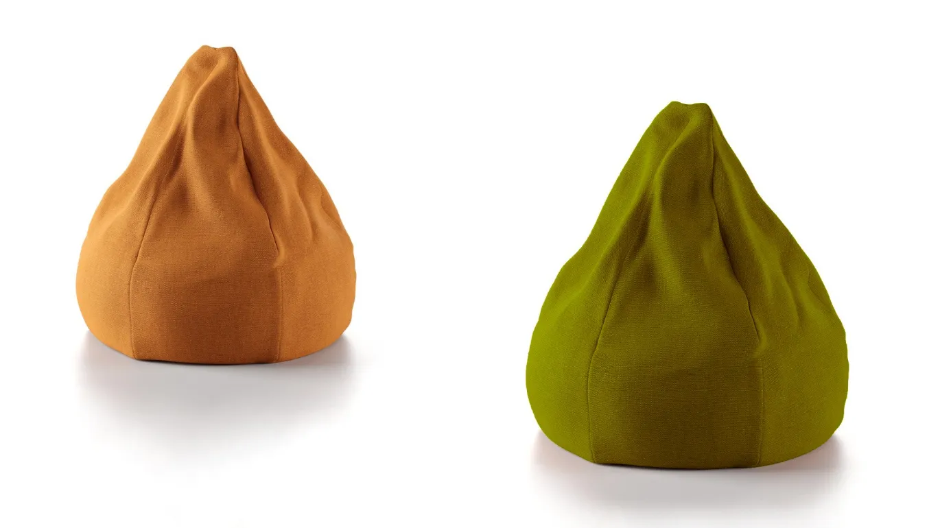 lupine pouf leather bean bag