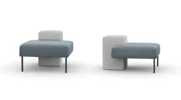 pouf with two seats