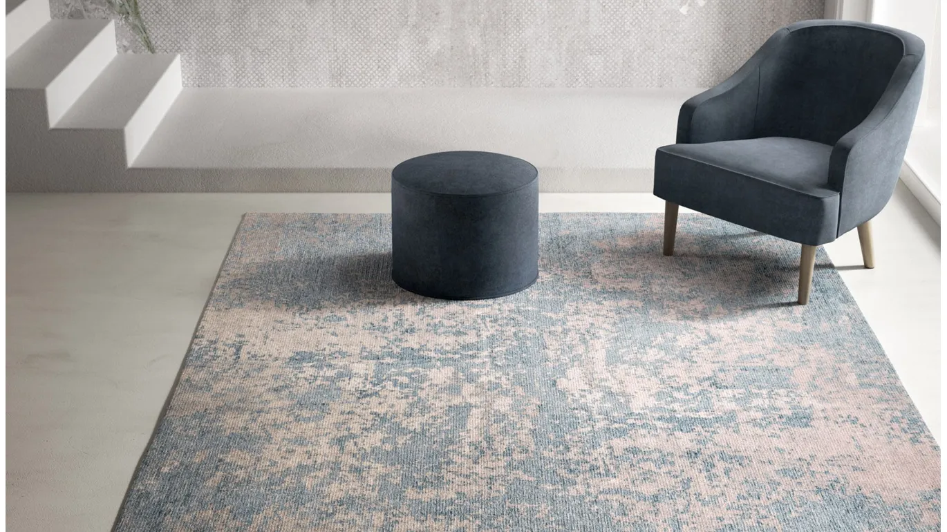 blue melange carpet