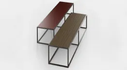 minimal lacquered flat bench
